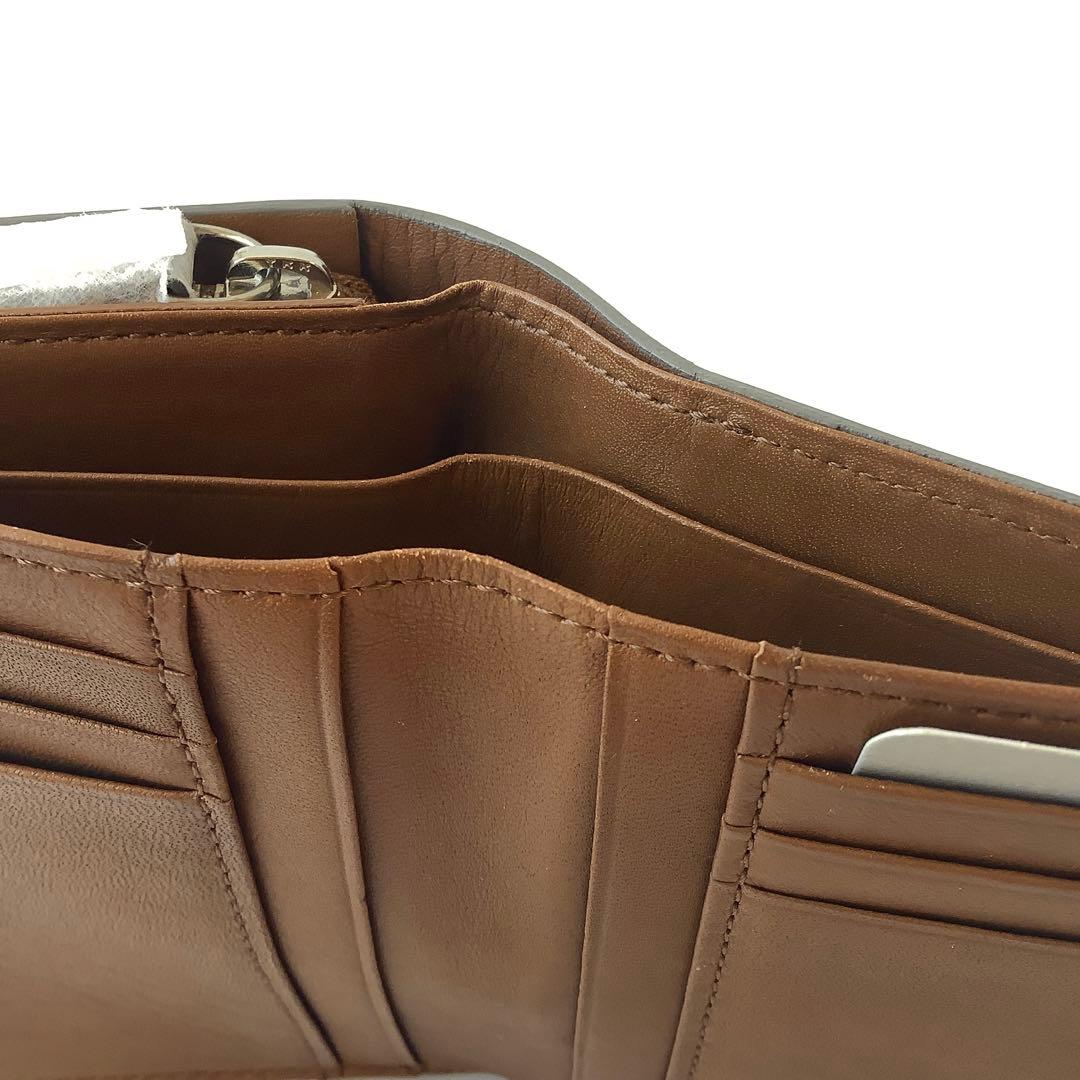 新品★マーガレットハウエル★新ベンジャミンラウンドファスナー2つ折財布★グレー