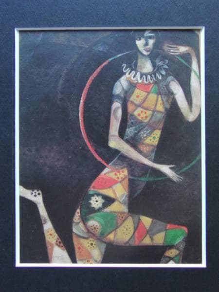 シャガール、アクロバット、希少画集画、新品高級額付