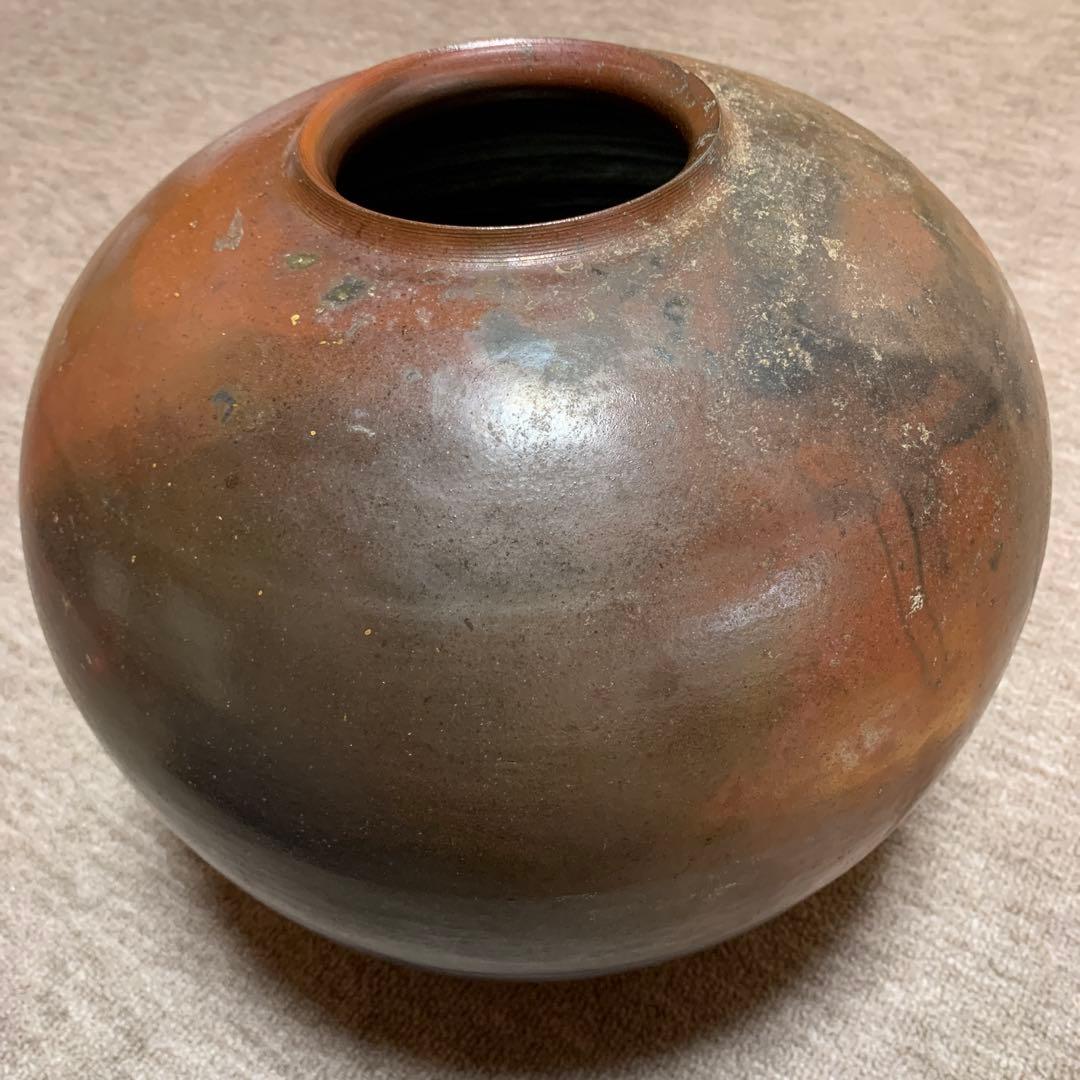 立杭焼　花入れ　壺　清水昌義作