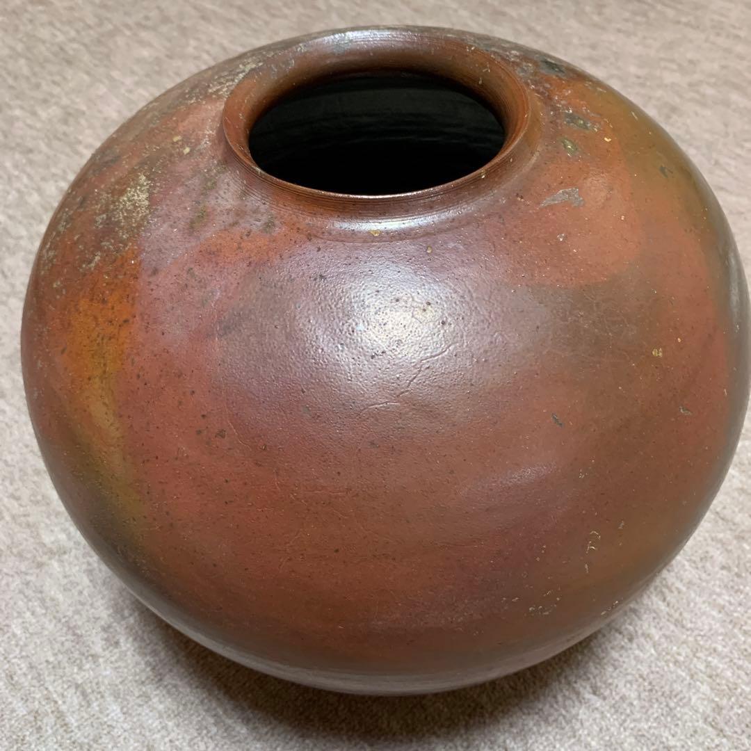 立杭焼　花入れ　壺　清水昌義作