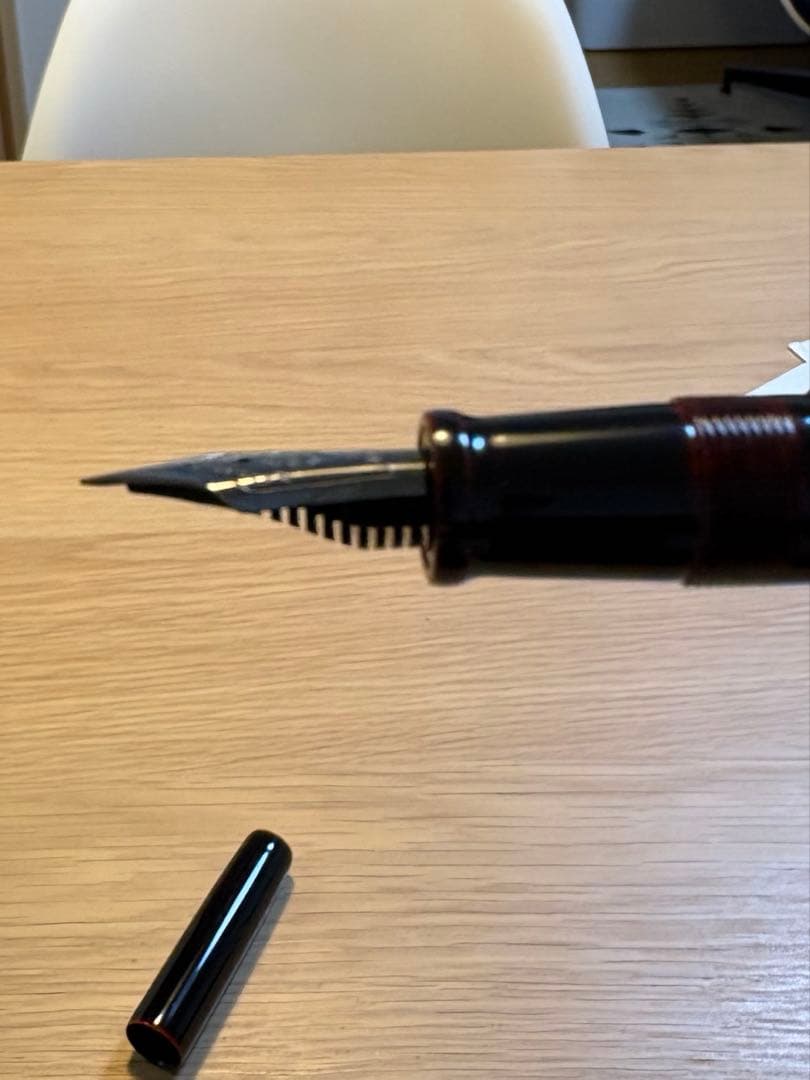 中屋万年筆　ピッコロ黒溜め　超極細