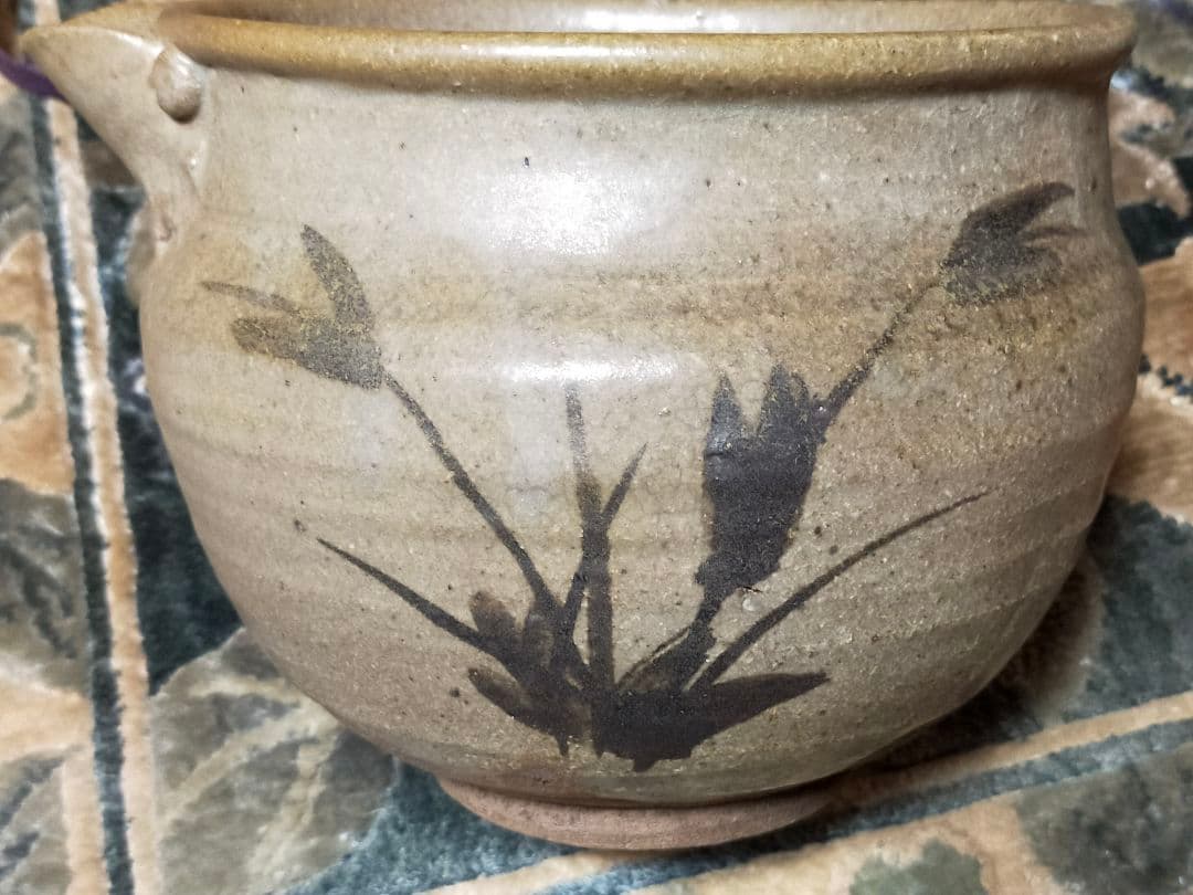 ♥とても古い　絵唐津　片口　水指　桐箱付き　古玩　骨董品