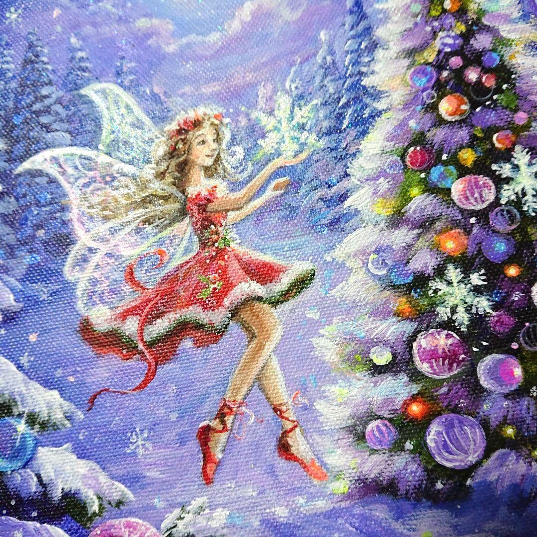 n*y様 【Fairy Christmas】アクリル画 F3 風景画 絵画