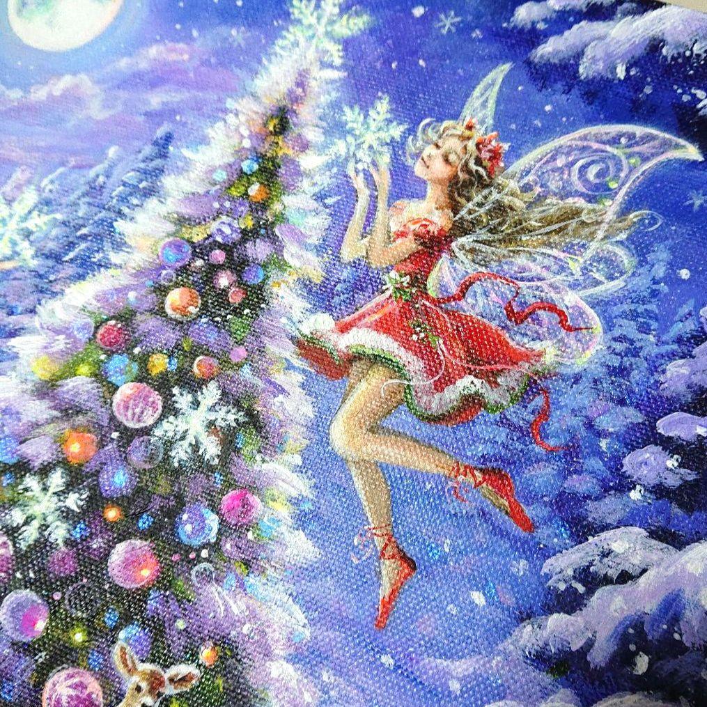 n*y様 【Fairy Christmas】アクリル画 F3 風景画 絵画