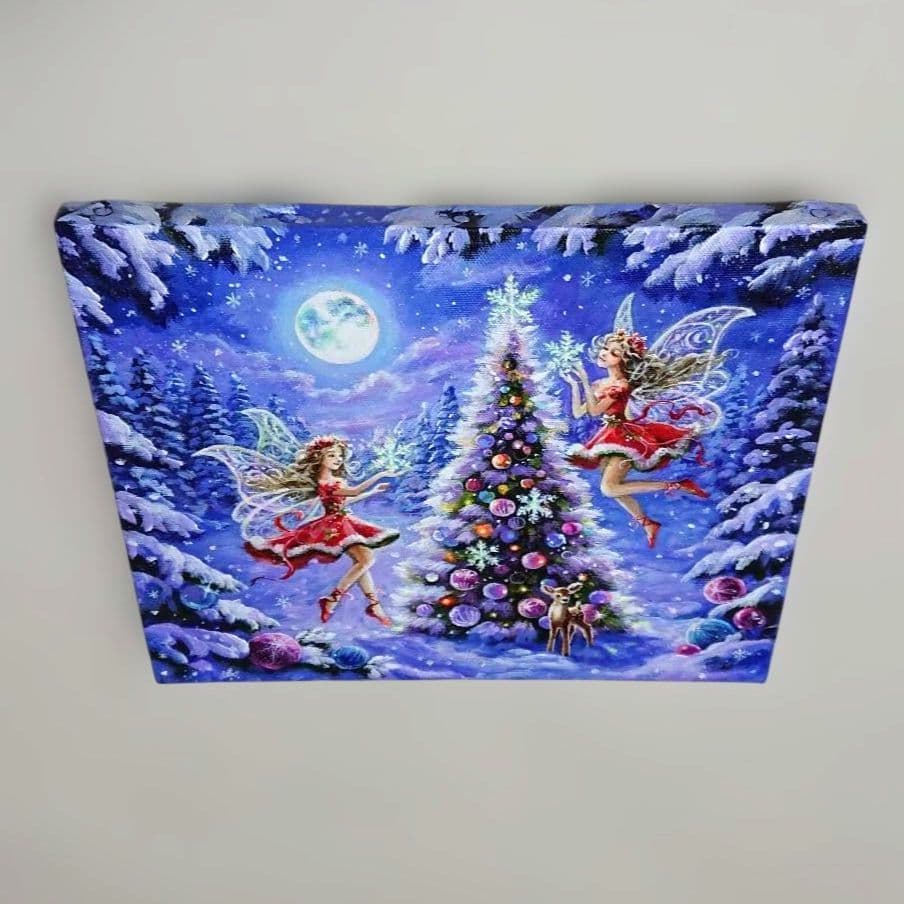n*y様 【Fairy Christmas】アクリル画 F3 風景画 絵画
