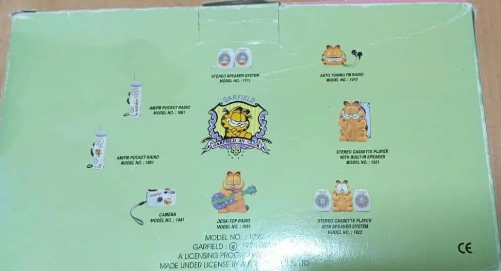 カセットプレーヤー　スピーカー付 ガーフィールド　ジャンク品　USED　1978