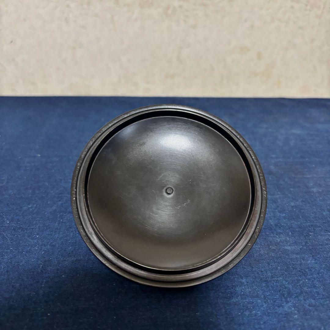 未使用 人間国宝高橋敬典 風炉 茶釜 唐銅鬼面風炉 野々田電熱器 敷板 茶道具