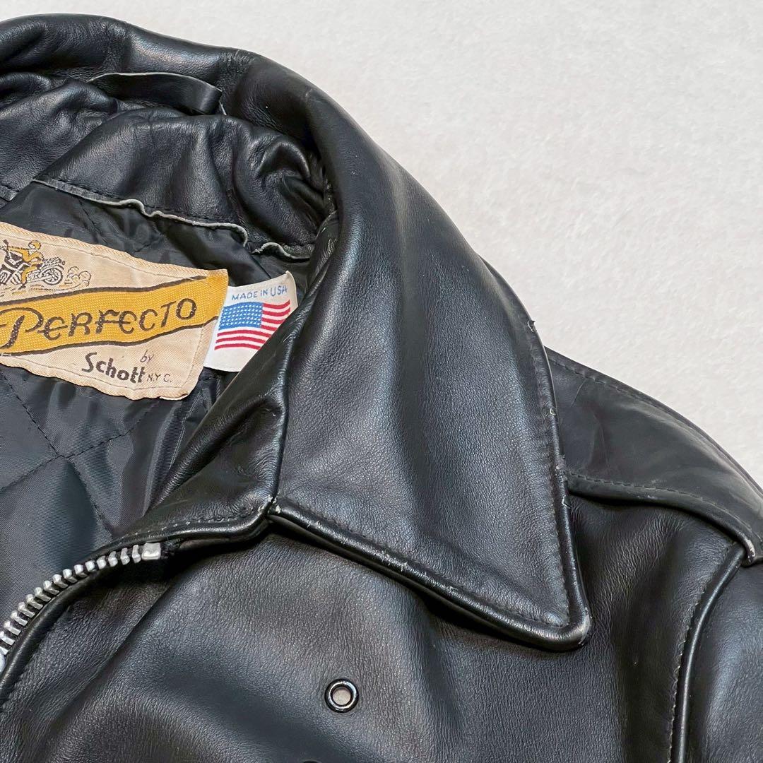 XLサイズ 70s Schott レザージャケット ポリスマンジャケット 602