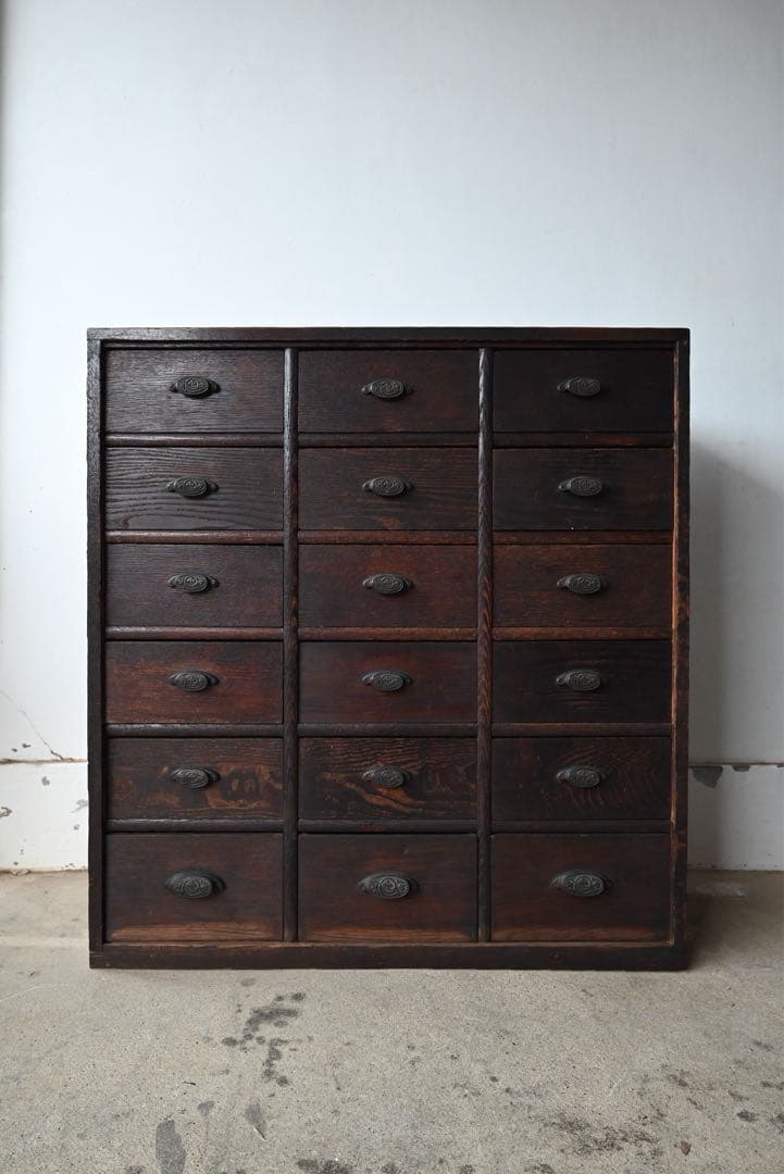 ① 店舗什器 引出 古家具 古道具 古美術 骨董 アンティーク 箪笥 抽斗