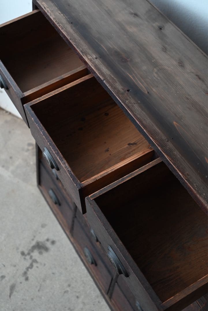 ① 店舗什器 引出 古家具 古道具 古美術 骨董 アンティーク 箪笥 抽斗