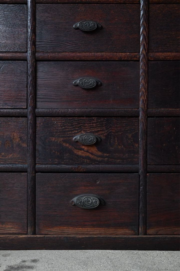 ① 店舗什器 引出 古家具 古道具 古美術 骨董 アンティーク 箪笥 抽斗