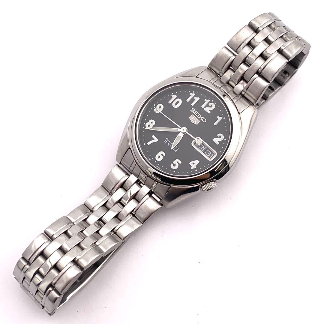 7-5304 SEIKO 7S26-01V0 自動巻き時計 ブラックダイヤル