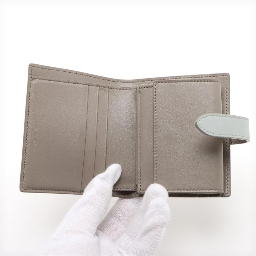 CELINE セリーヌ ミディアムストラップウォレット グレージュ 二つ折り財布