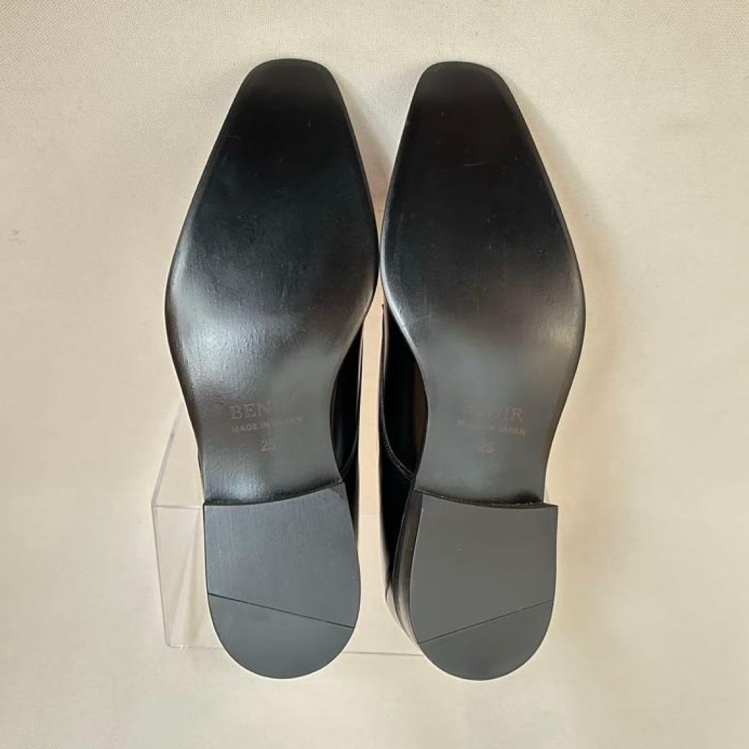 極美品✨ BENIR ベニル ブライダルシューズ プレーントゥ 本革 ブラック