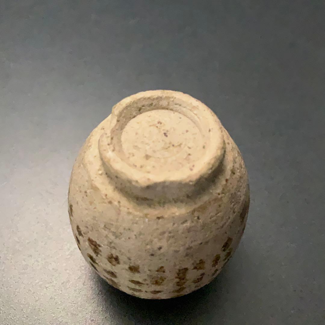 褐釉斑文小壺　タイ　スンコロク　骨董　R1396ダM