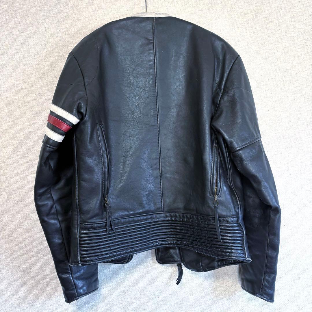 80s schottシングルライダースジャケット ジャケット ブラック 34