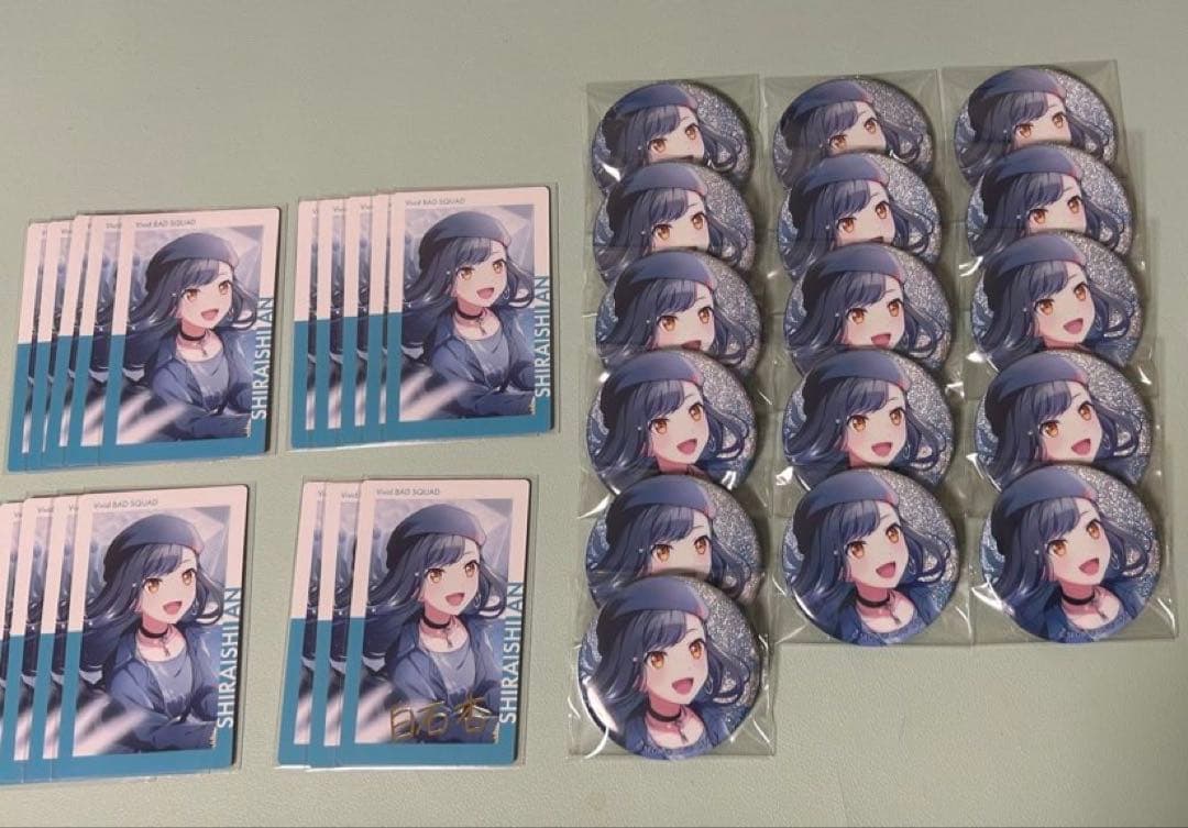 プロセカ グリッター缶バッジ 24B エピカ 14A 白石 杏