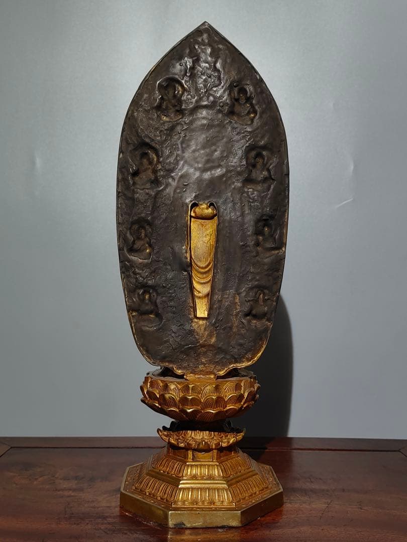 旧蔵　純銅鎏金仏像「地蔵菩薩 」