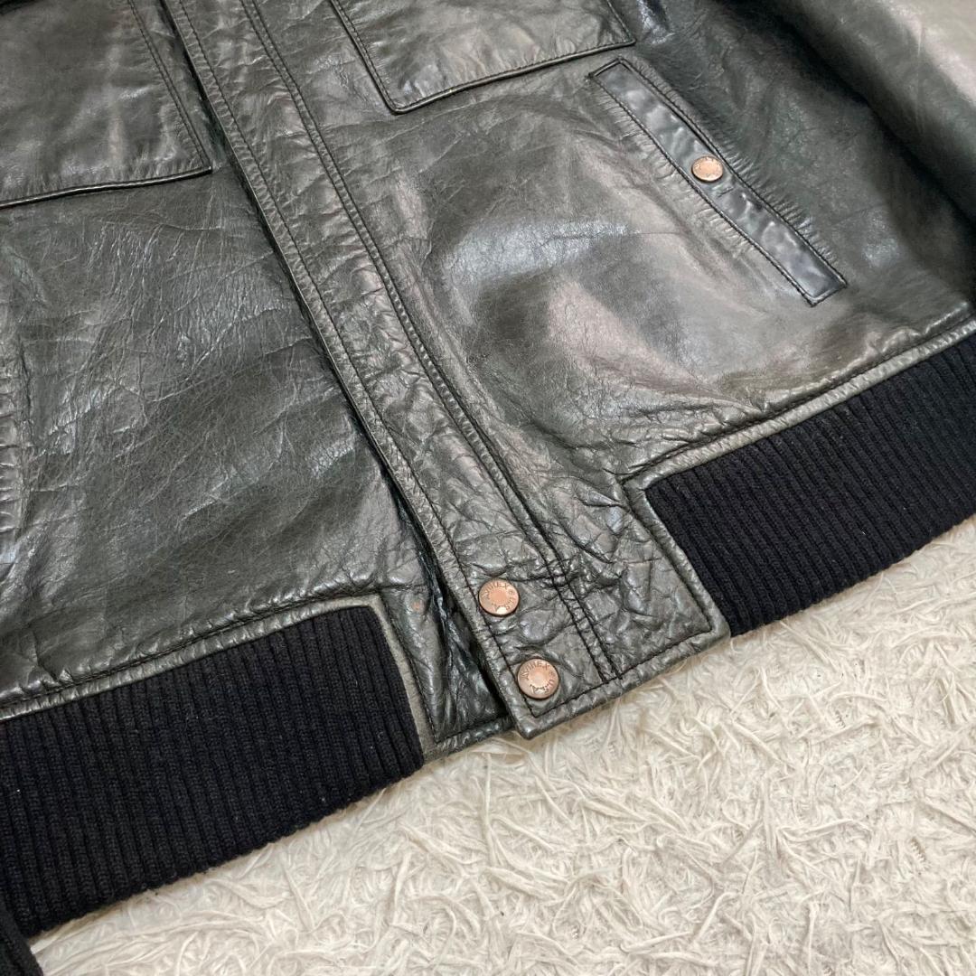 15654✨アヴィレックス XL ホースハイドレザージャケット 馬革 ライダース