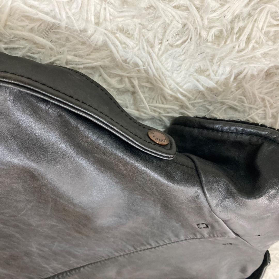 15654✨アヴィレックス XL ホースハイドレザージャケット 馬革 ライダース