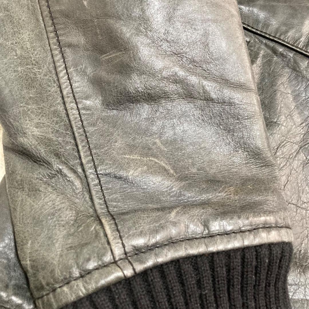 15654✨アヴィレックス XL ホースハイドレザージャケット 馬革 ライダース