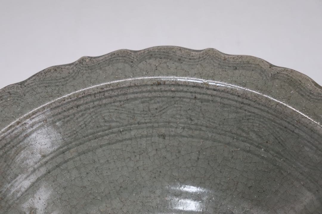 中国　明時代　青磁大皿　送料込み0929