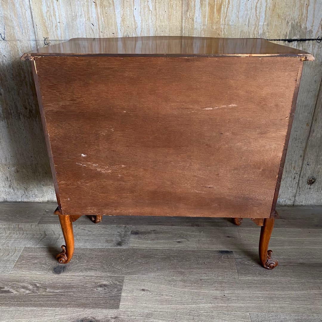 ヴィンテージ ガラスキャビネット　猫脚キャビネット　サイドボード