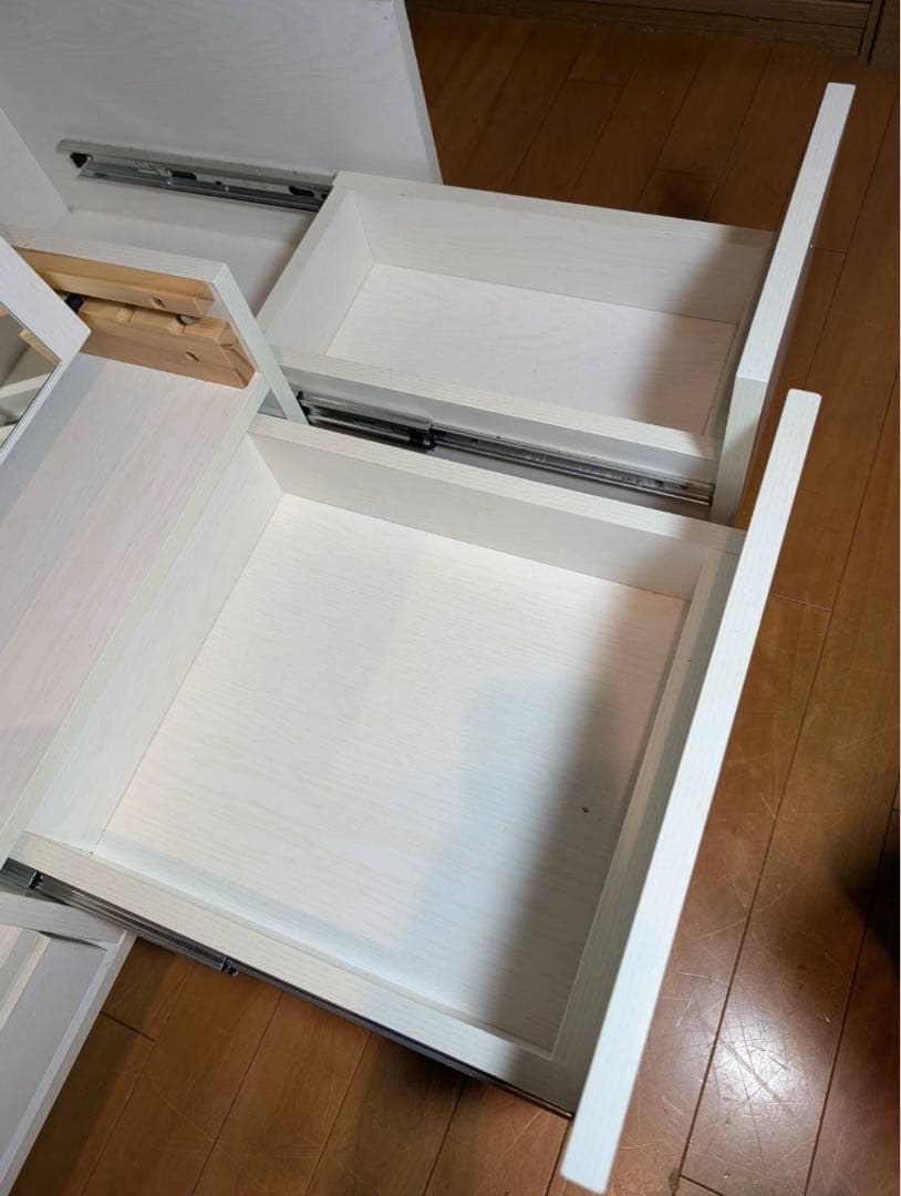 ■送料込■LOWYA ドレッサー コスメ台 ローテーブル 鏡化粧センターテーブル