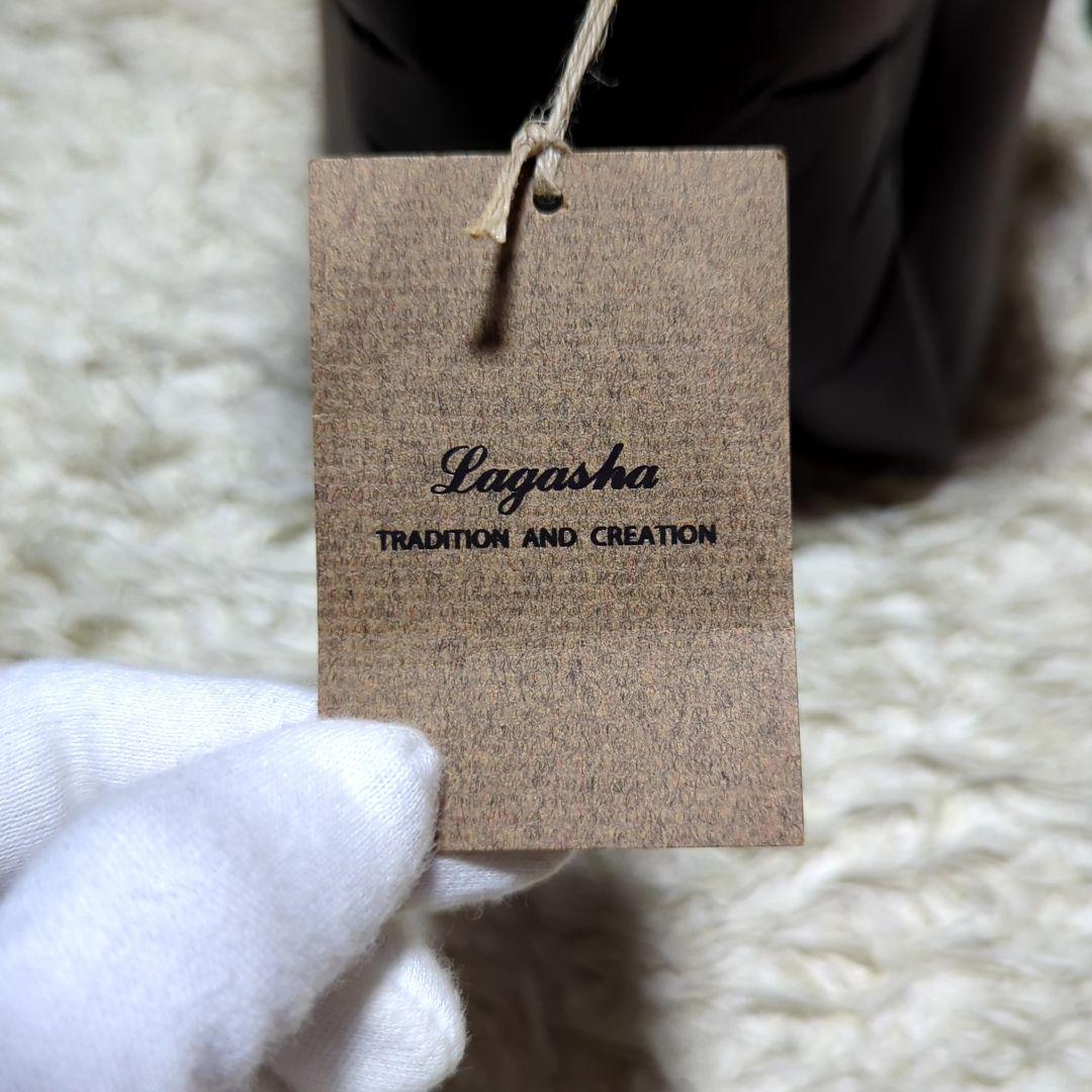 新品Lagasha ナイロン　PUコーティング　牛革　ショルダー　ハンド　バッグ