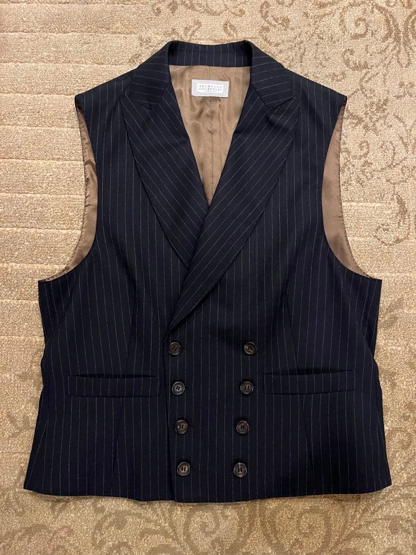 BRUNELLO CUCINELLI ブルネロクチネリ46 ダブルジレ ベスト