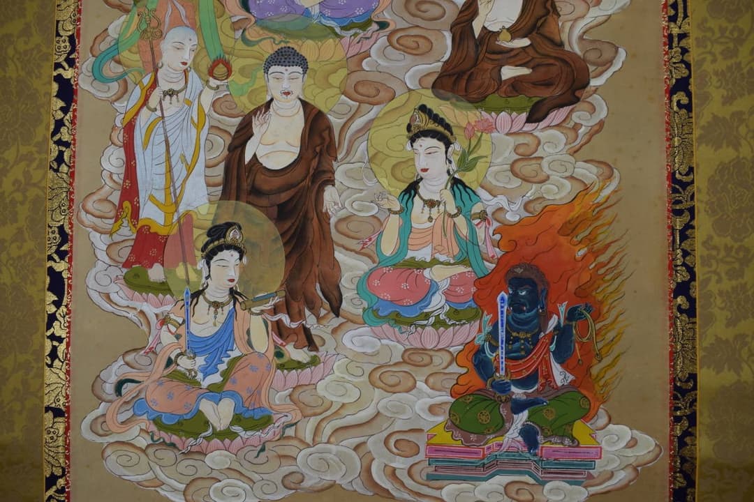 作者不詳/十三佛図/十三仏図/掛軸☆宝船☆Y-435　JM