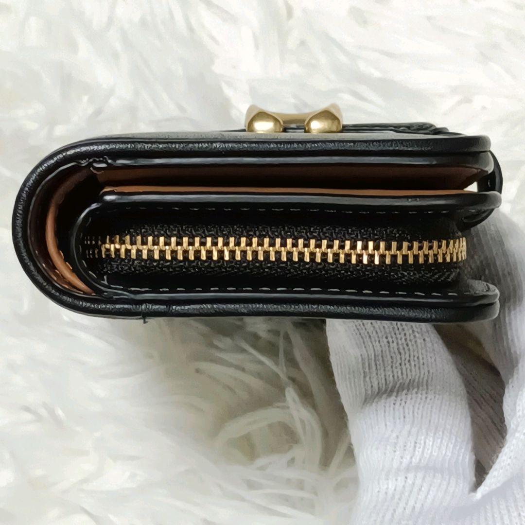 【極美品】COACH コーチ タビーミディアムウォレット 二つ折り財布 ブラック