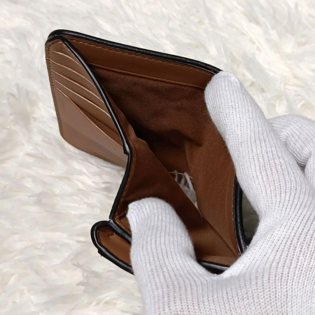 【極美品】COACH コーチ タビーミディアムウォレット 二つ折り財布 ブラック