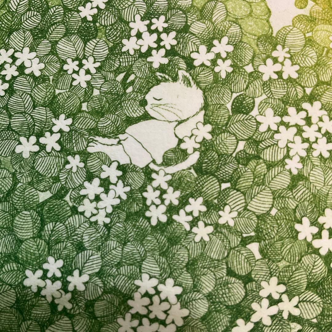 絵画・額縁・版画・上砂理佳・新品未使用・エッチング・犬・美術品・インテリア・雑貨