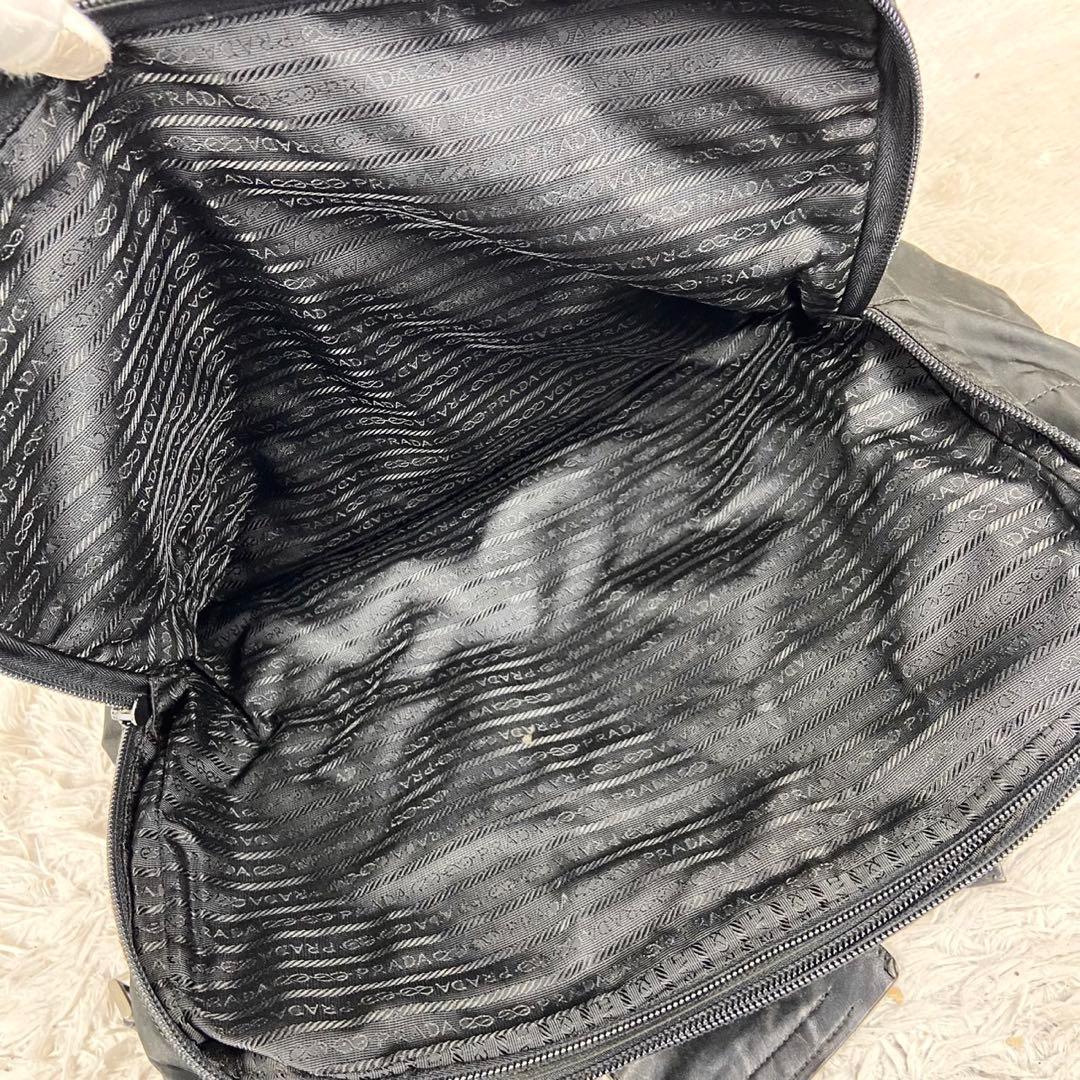 美品 A4可 PRADA ビジネスバッグ 2way 三角プレート ナイロン 黒