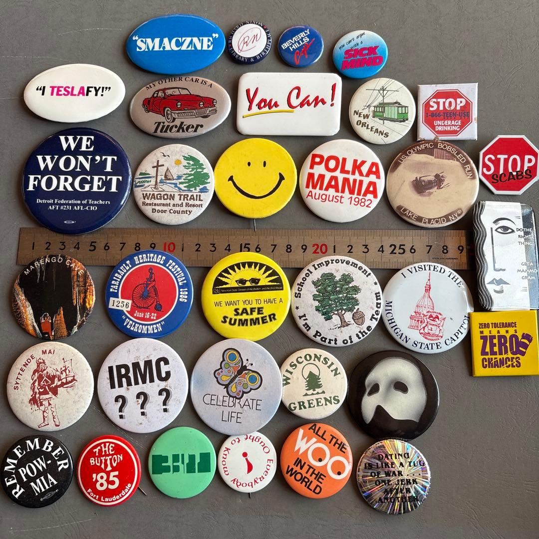 さ*ぼ様 USA缶バッジ150個OVER ／VINTAGE