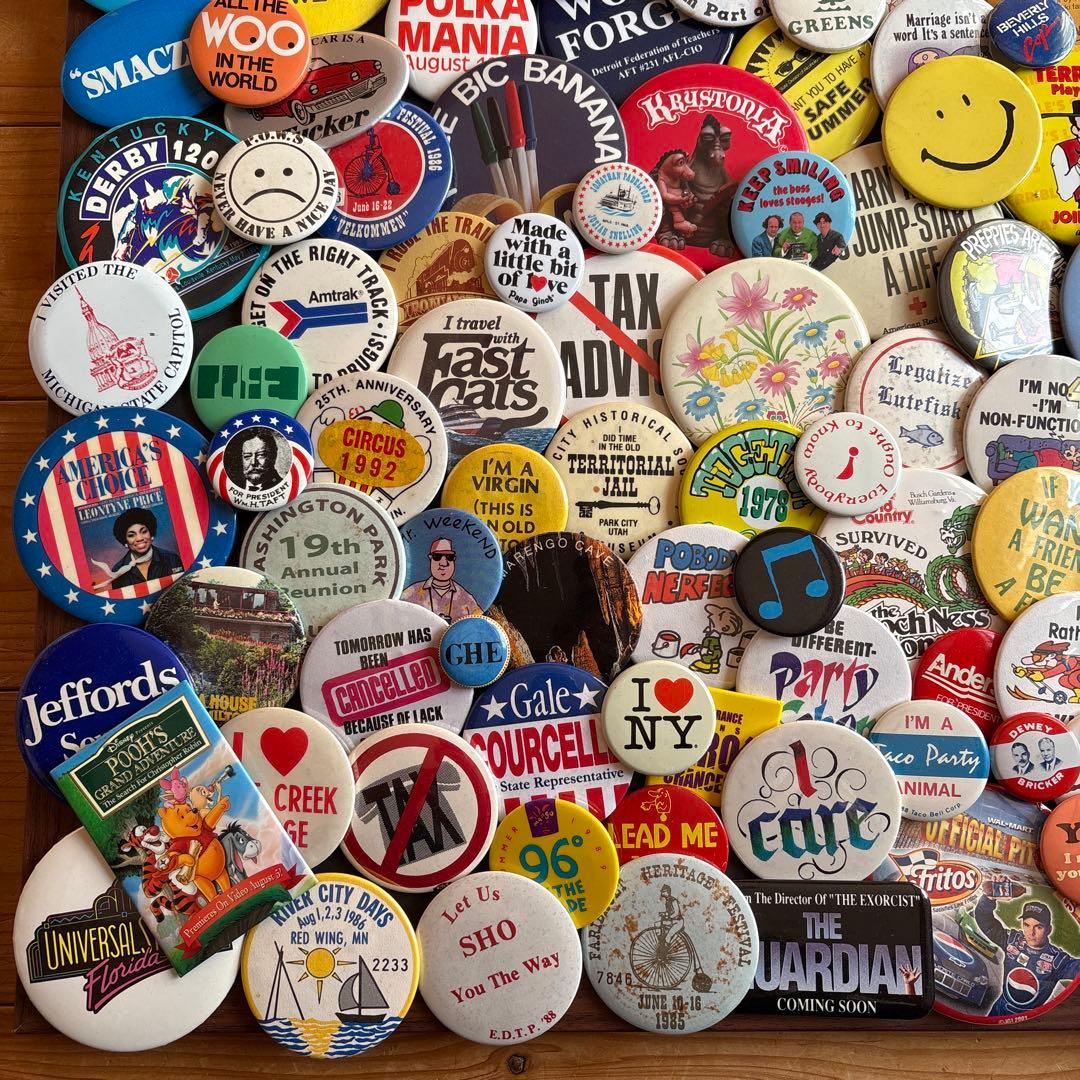 さ*ぼ様 USA缶バッジ150個OVER ／VINTAGE