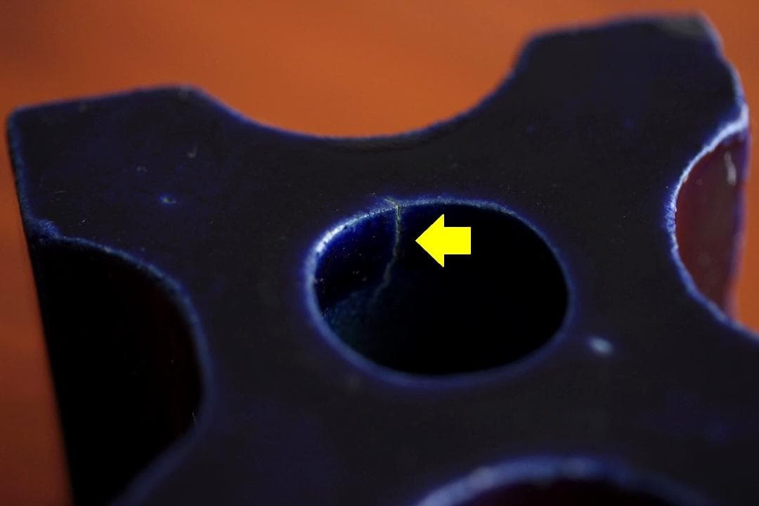 Lisa Larson リサラーソン キャンドルホルダー 紺2