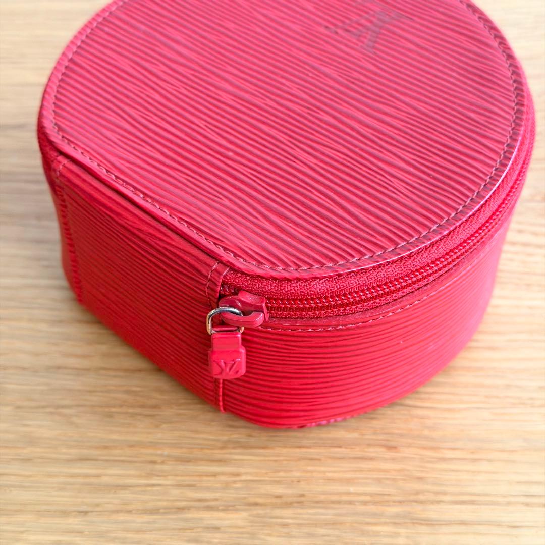 ルイヴィトン LV ジュエリーケース アクセサリーケース ポーチ エピ レッド