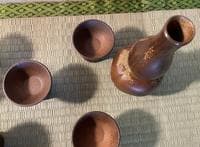 備前焼 酒器セット 徳利 2客 猪口 5客 共箱