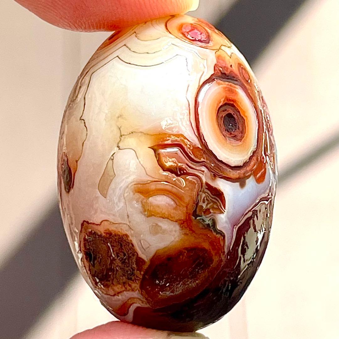 ゴビ瑪瑙 S696 天眼石 原石 鉱物