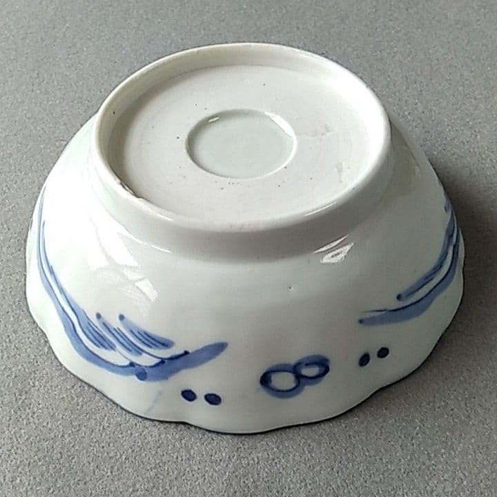 古伊万里波うさぎ文皿　古伊万里うさぎ文皿　古伊万里皿　古伊万里染付皿