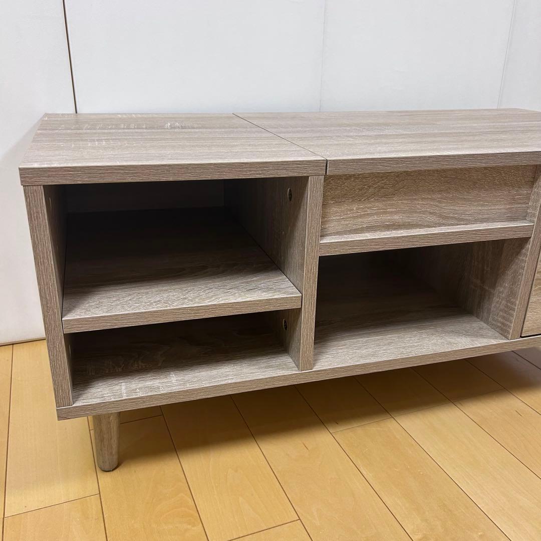 北欧木製ドレッサーテーブル 可動式ミラー付 2way ナチュラル　シャルムw85