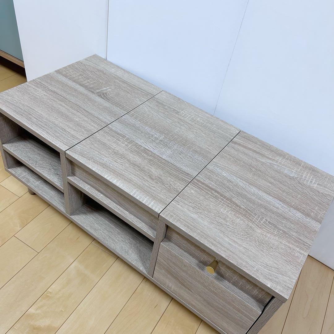 北欧木製ドレッサーテーブル 可動式ミラー付 2way ナチュラル　シャルムw85