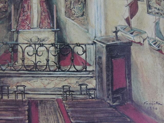 藤田嗣治、【 ノートルダム御堂】、希少な限定額装用画集画、新品高級額 額装付