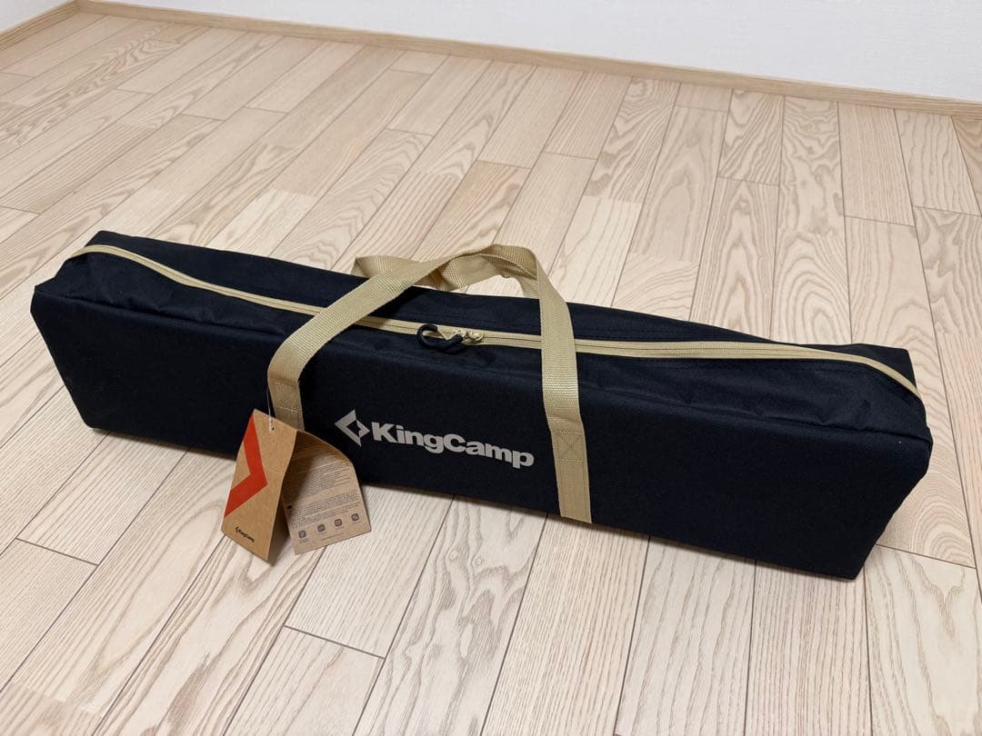 KingCamp 折りたたみテーブル 中型 バンブー 竹 高さ無段階調整