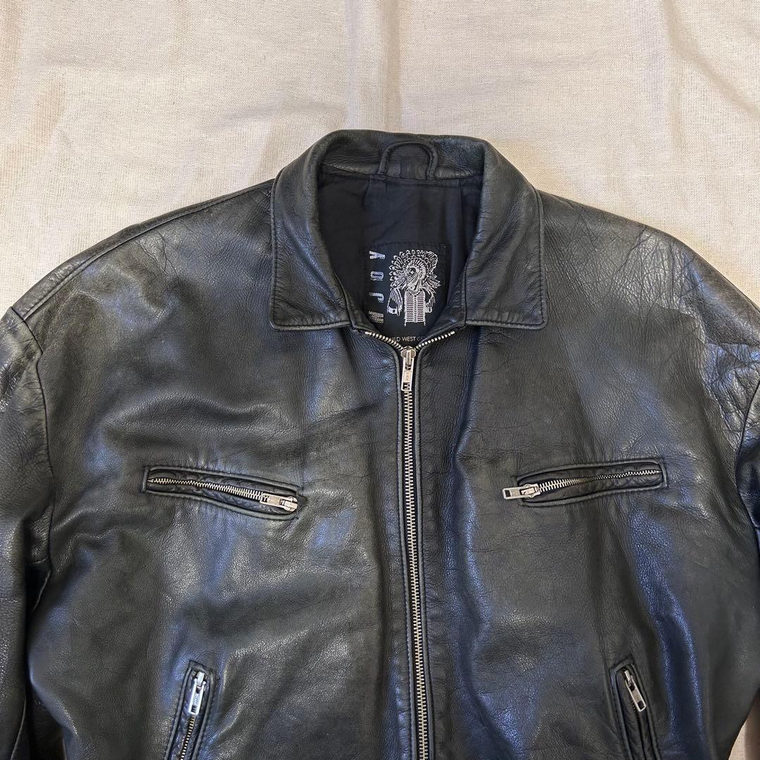 西ドイツ製 短丈 レザージャケット スウィングトップ フェードブラック 黒