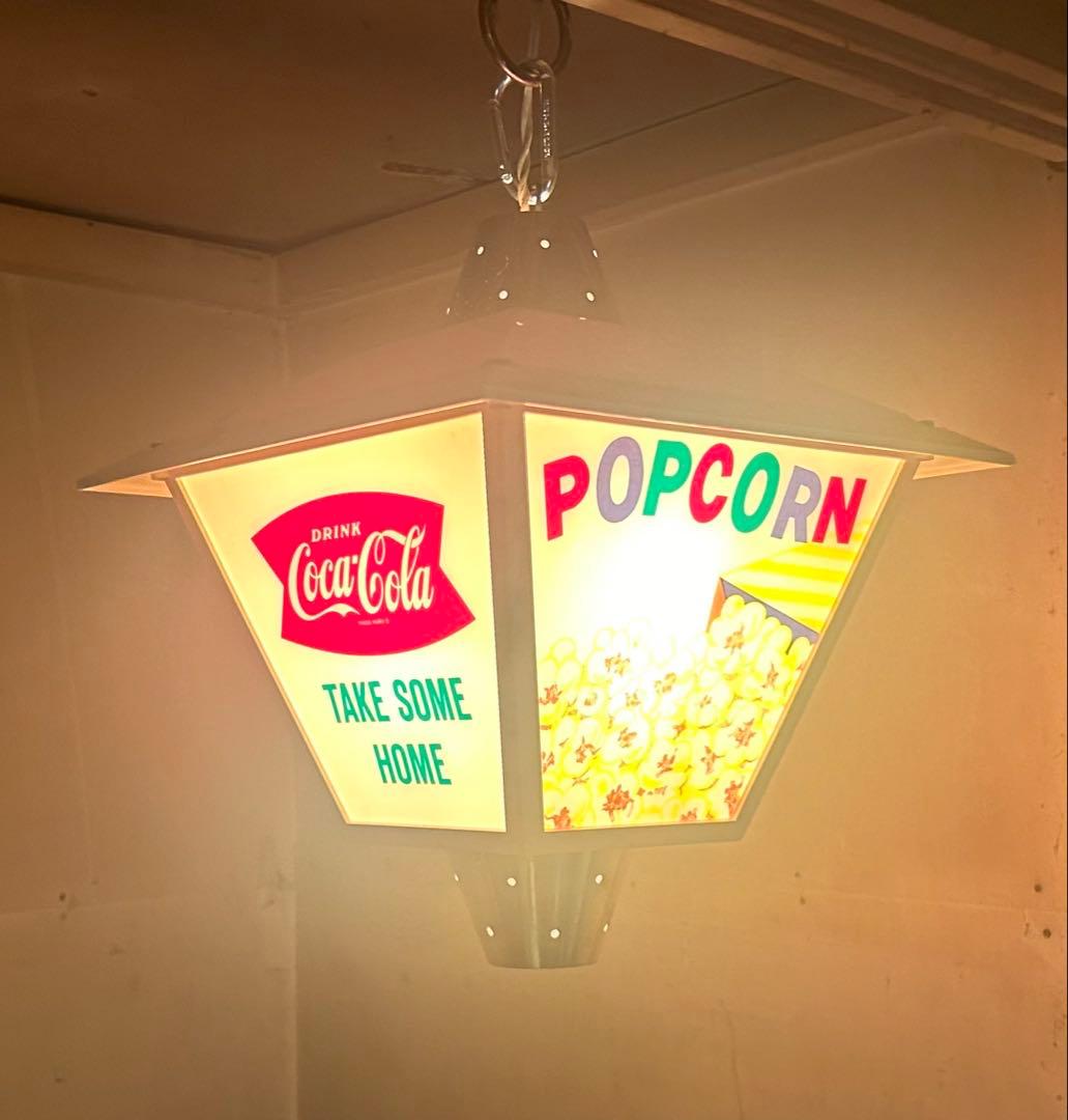電飾看板 当時物 回転式 コカ・コーラ 照明　ペンダントライト ランプシェード