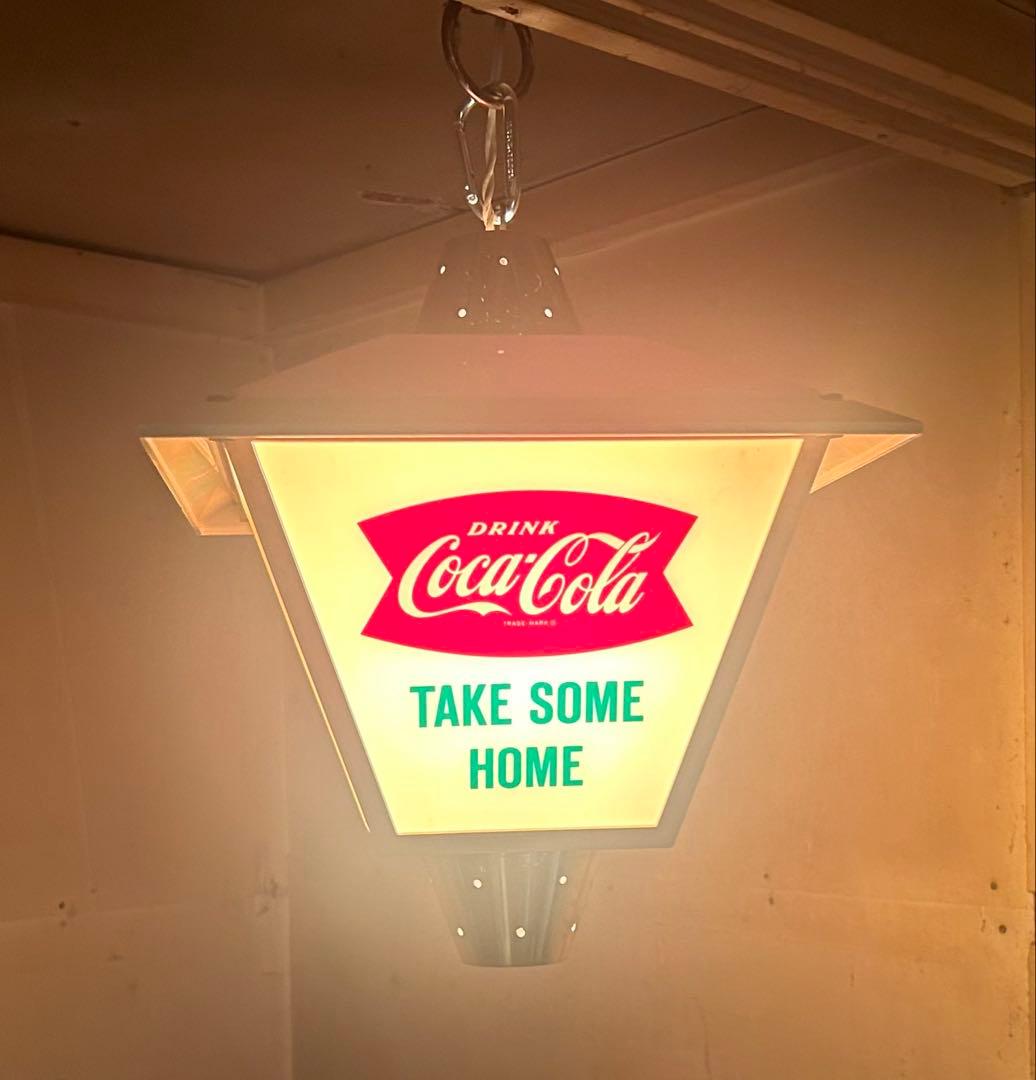 電飾看板 当時物 回転式 コカ・コーラ 照明　ペンダントライト ランプシェード