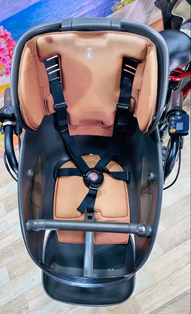 もも　ビッケ16AH⭐️ブリヂストン子供乗せ電動自転Y2887